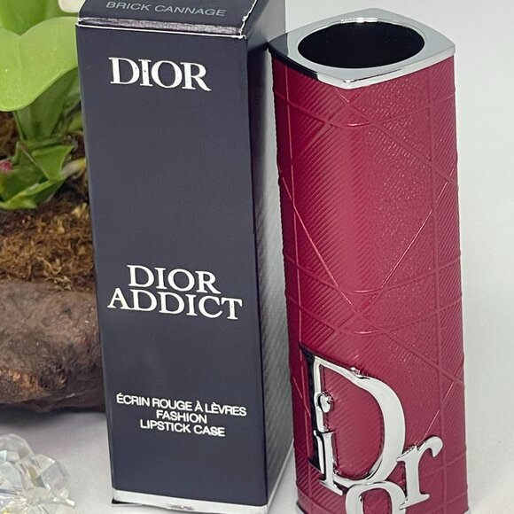 Christian Dior Addict Refillable Fashion Lipstick Case - Brick Cannage - NIB - Picture 2 of 5